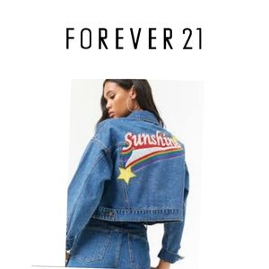 Sunshine 🌞 forever21 denim jacket cropped medium